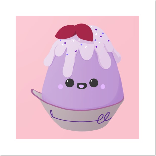 Cute little Purple Kakigõri Wall Art by AshStore